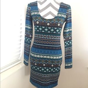 Blue/ Teal Bodycon Dress